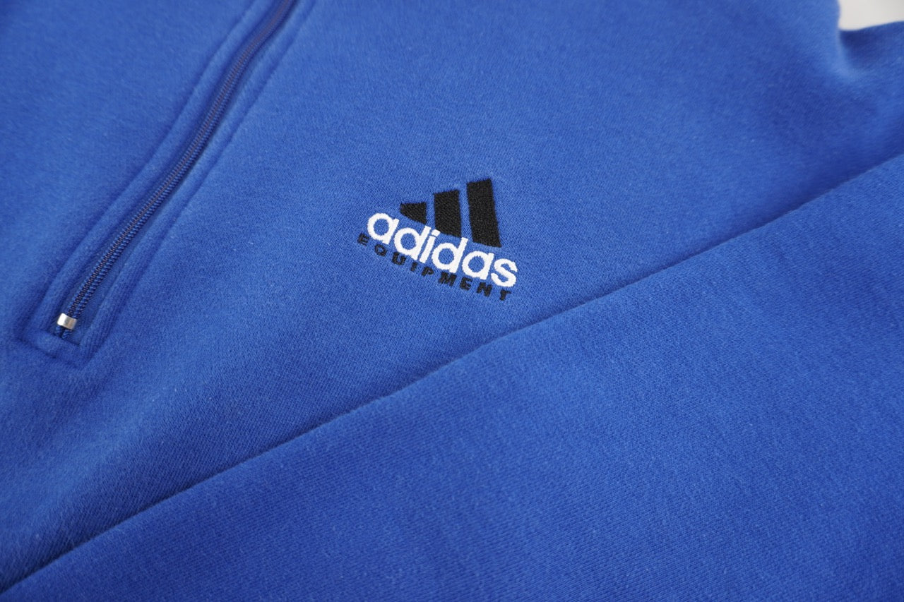 90s Adidas Equipment Pullover Blue M