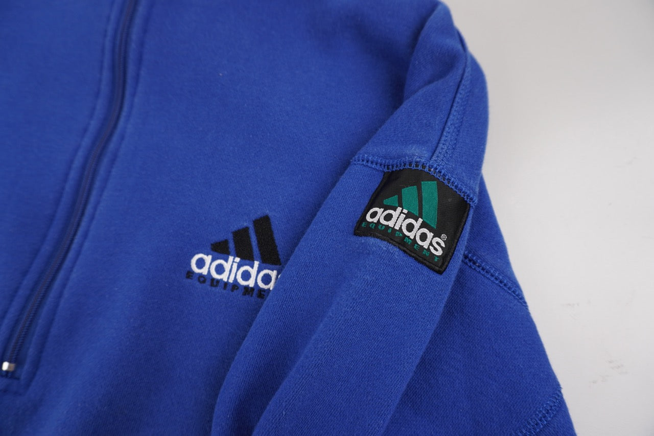 90s Adidas Equipment Pullover Blue M