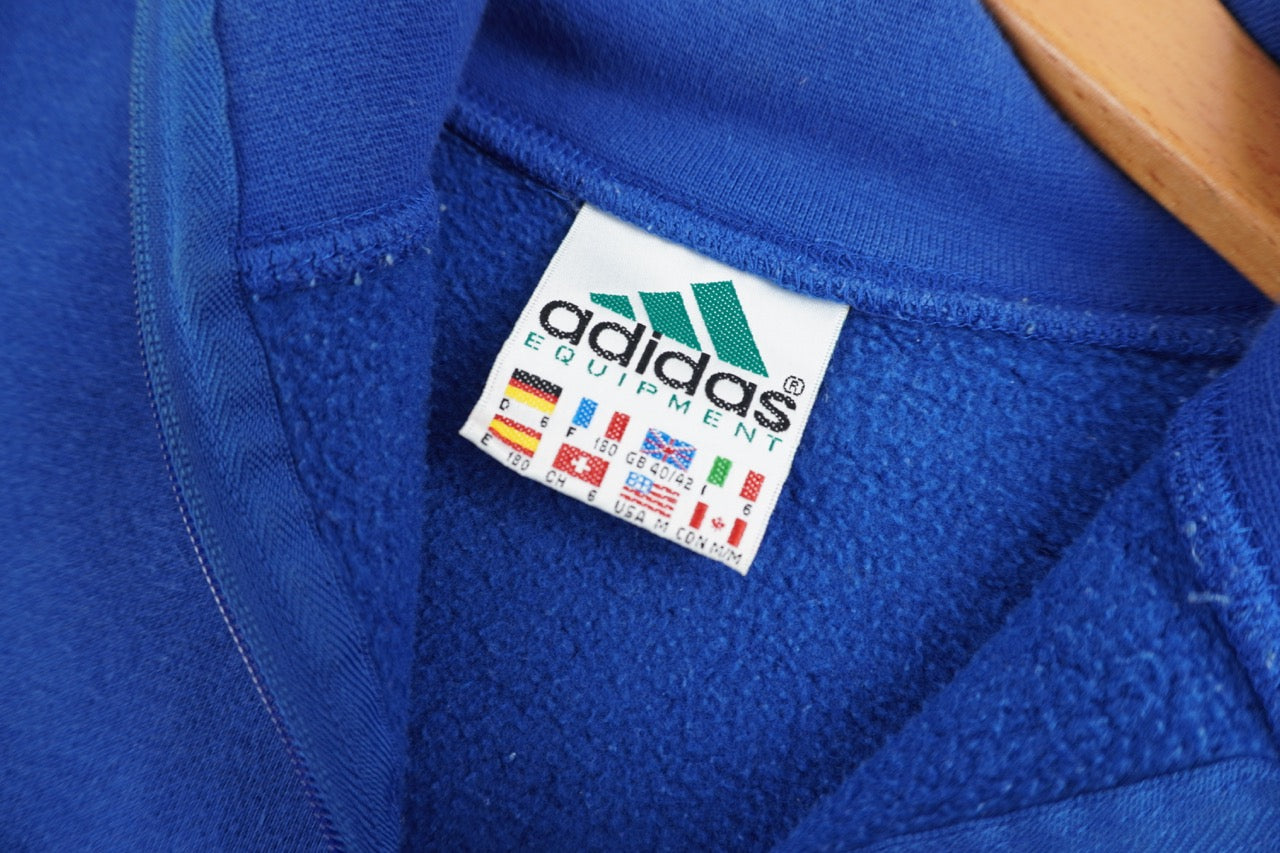 90s Adidas Equipment Pullover Blue M