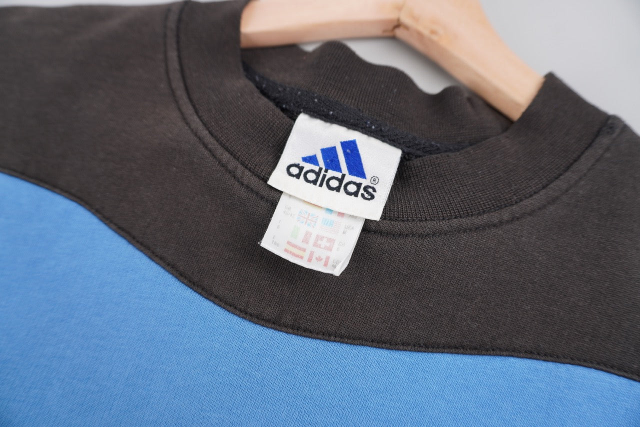 90s Adidas Sweater Blue Black M