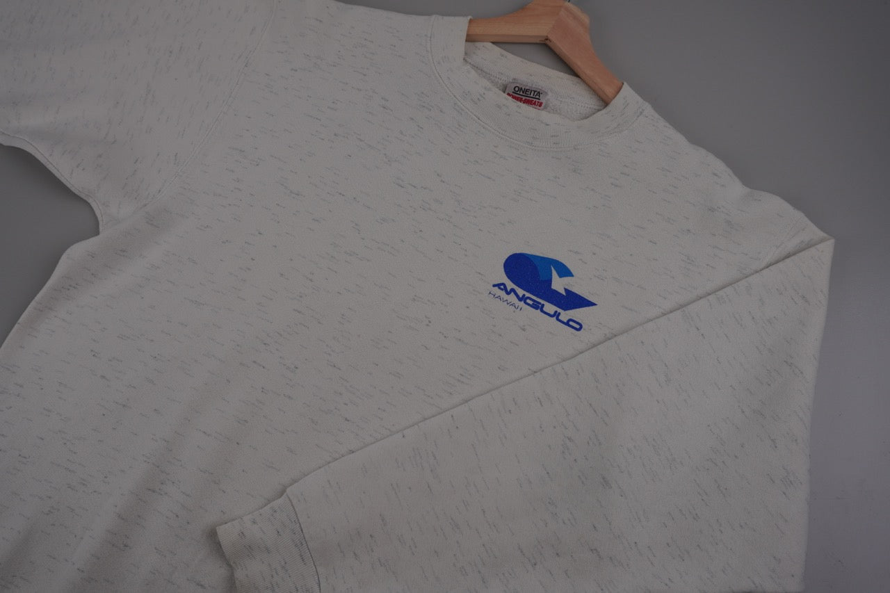 90s Angulo Hawaii Surfing Sweatshirt Grey Blue L/XL