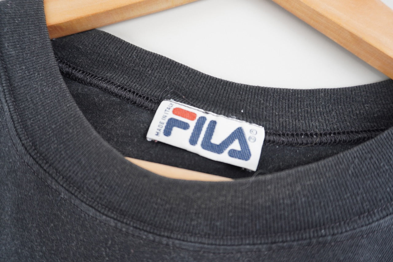 90s Fila T-Shirt Black L/XL