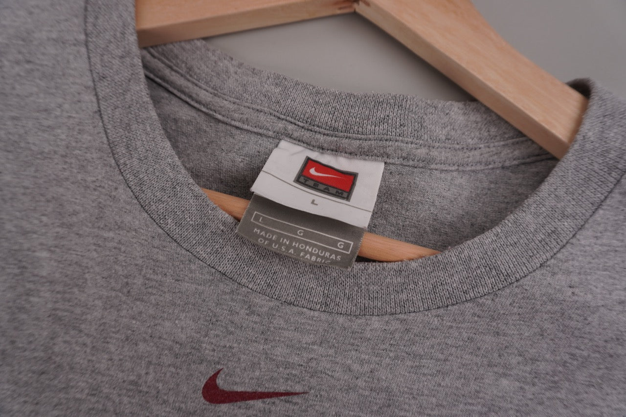 00s Nike Iowa State NCAA Center Swoosh T-Shirt Grey L
