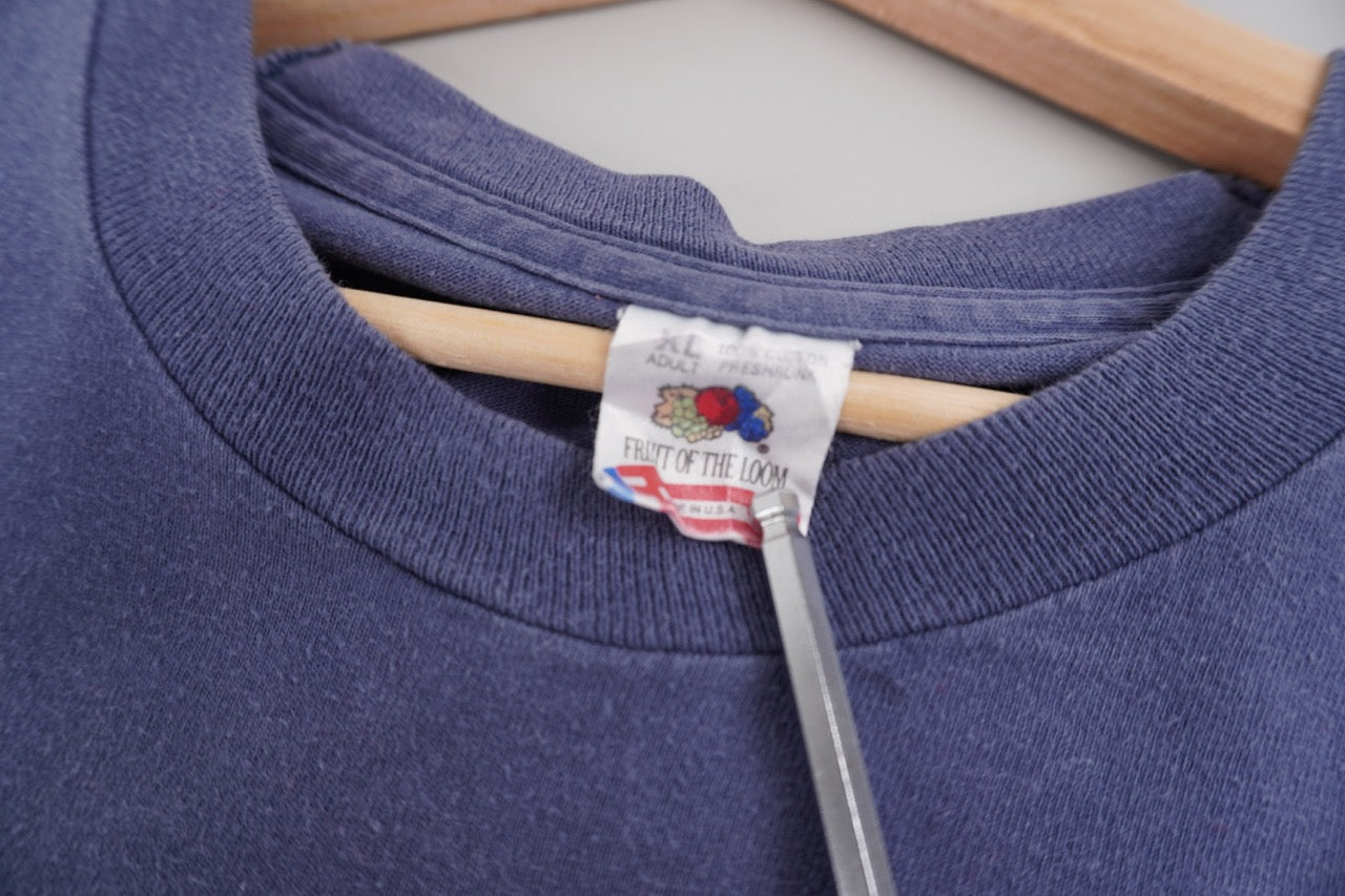 90s R.E.M. Monster Album Band T-Shirt Blue XL