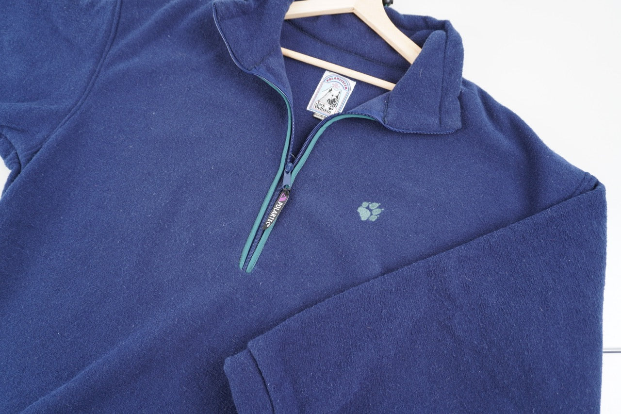 90s Jack Wolfskin Crazy Fleece Navy Blue XL