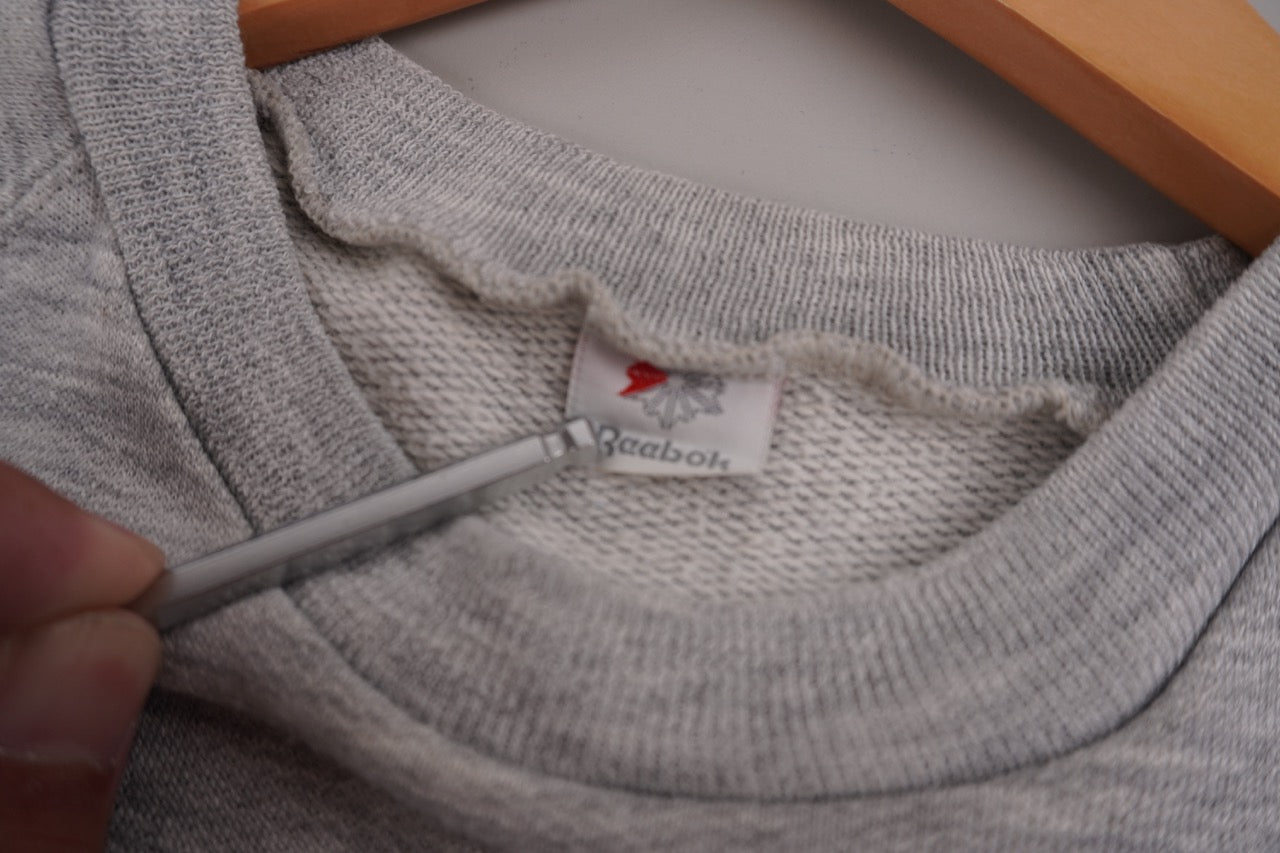 80s Rebook Sweatshirt Grey M