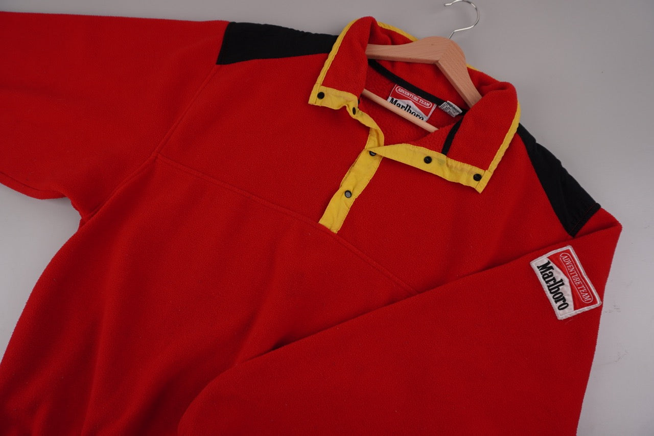 90s Marlboro Aventure Crazy Fleece Red L/XL