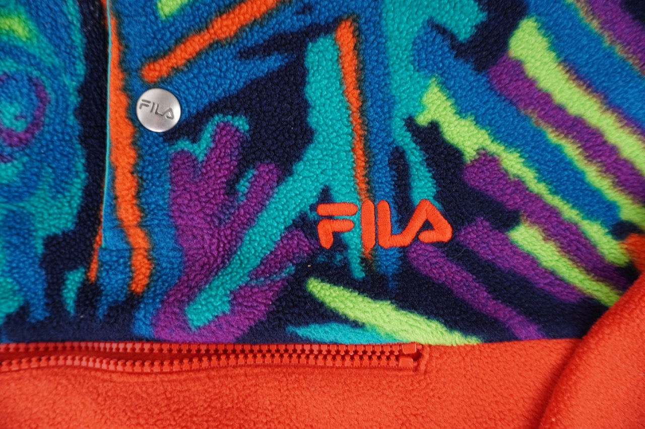 90s Fila Fleece Red Green M