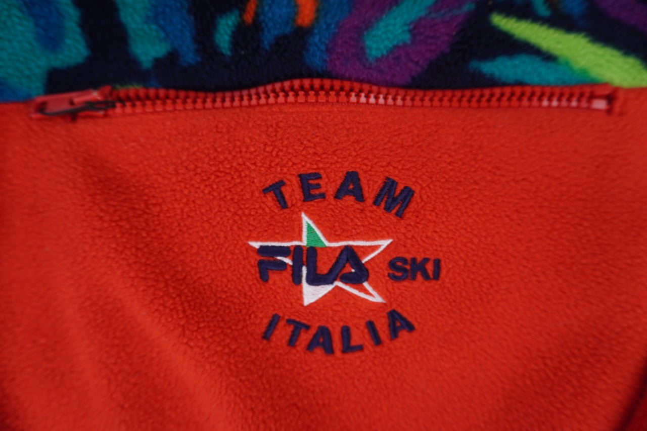 90s Fila Fleece Red Green M