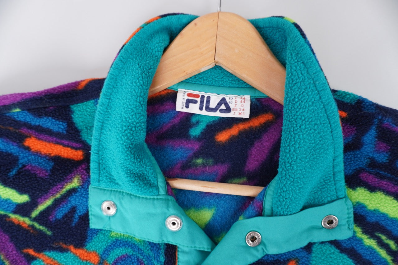 90s Fila Fleece Red Green M