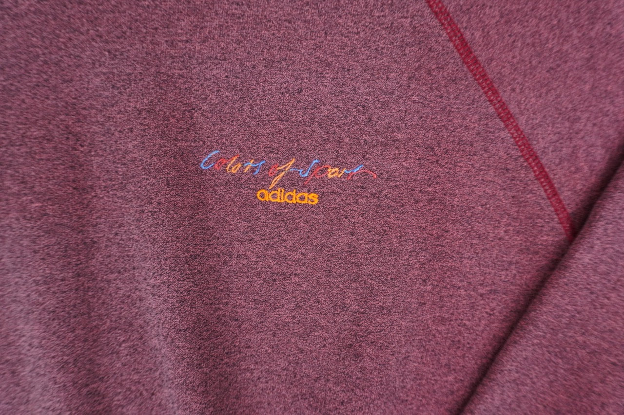 90s Adidas colors of sport Longsleeve Red black white mixed L