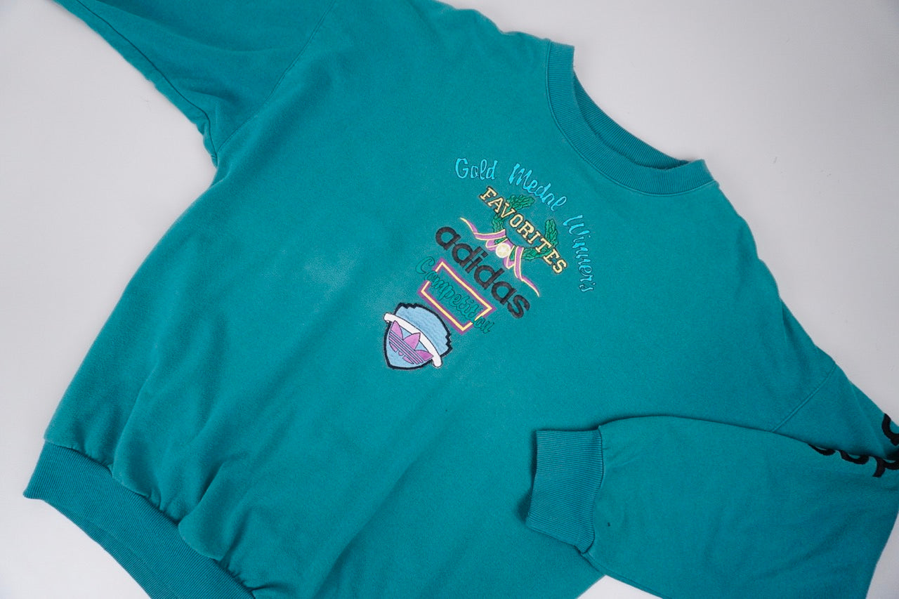 90s Green Adidas Competition Sweatshirt