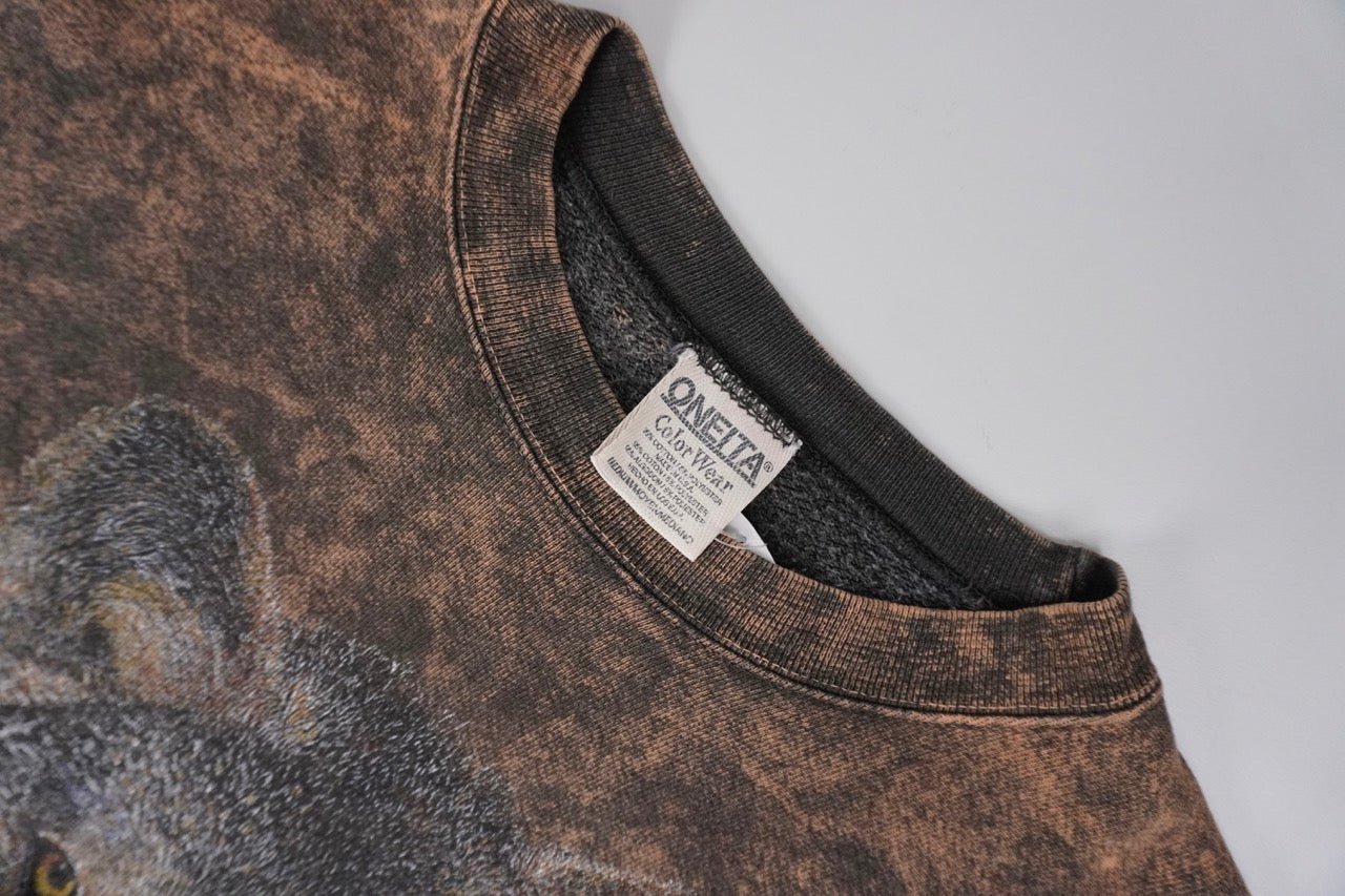 90s Brown Oneita Wolf Sweatshirt
