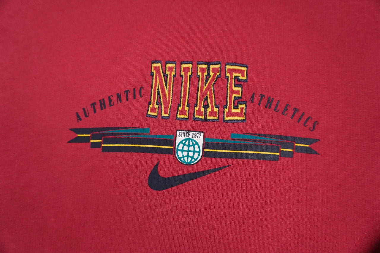 90s Red Nike Spellout Sweatshirt