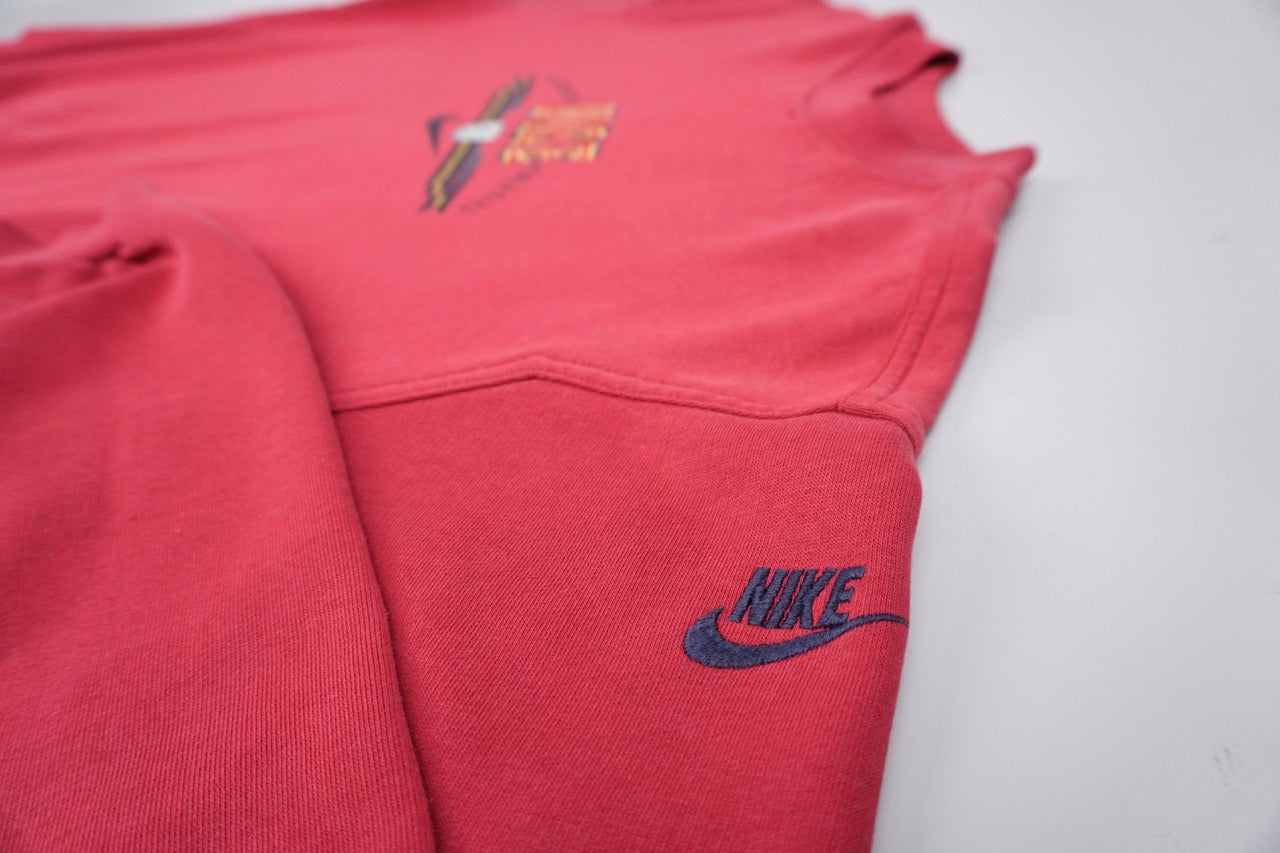 90s Red Nike Spellout Sweatshirt