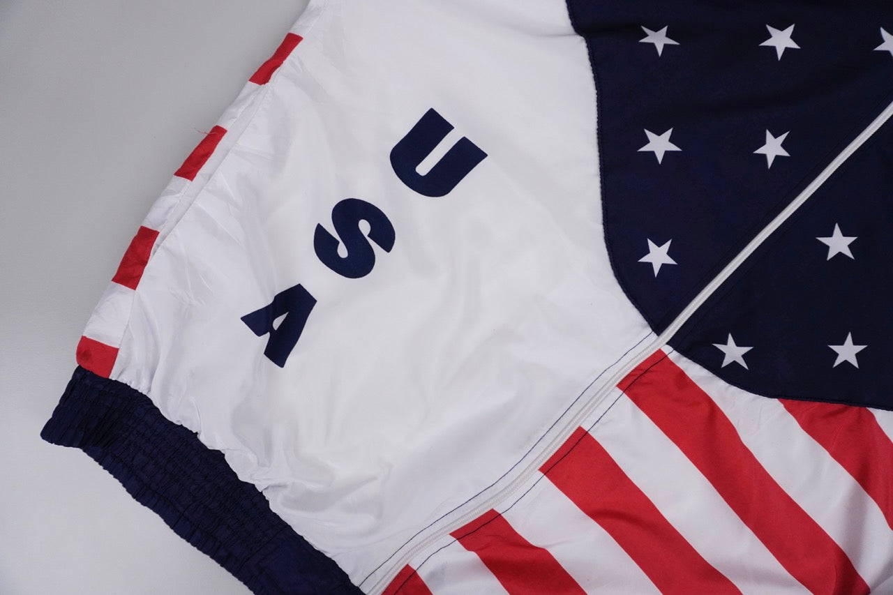 80s USA Trackjacket White blue red M