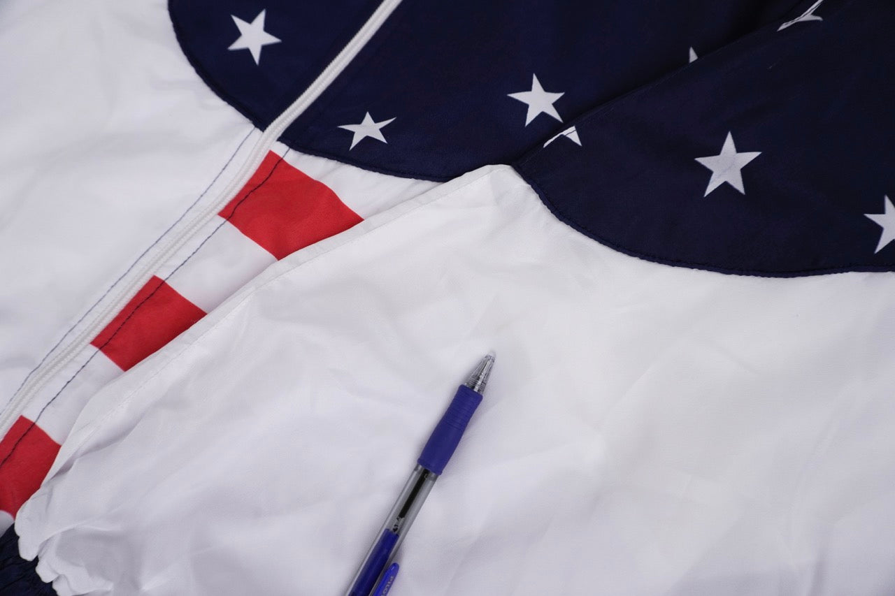 80s USA Trackjacket White blue red M