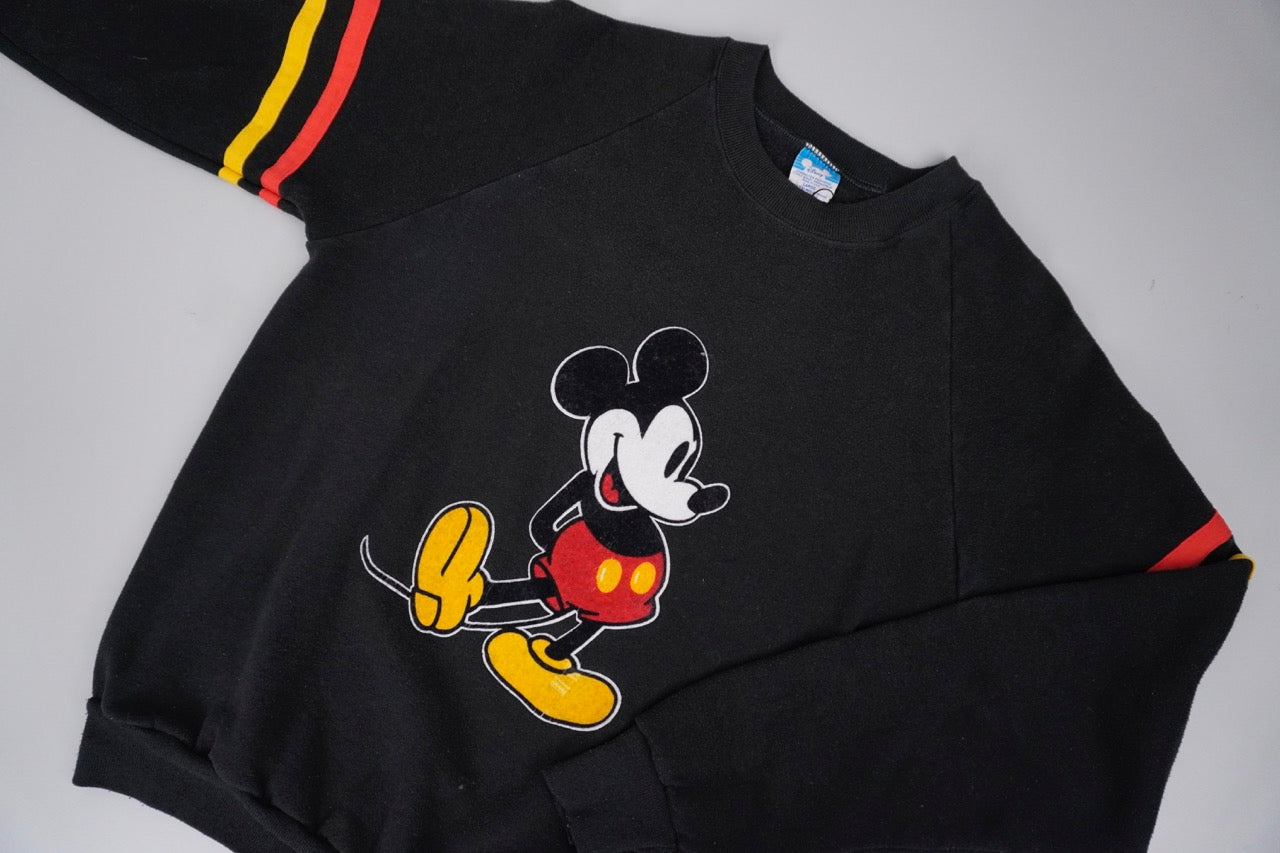 80s Disney Sweatshirt Mickey MOuse Black L