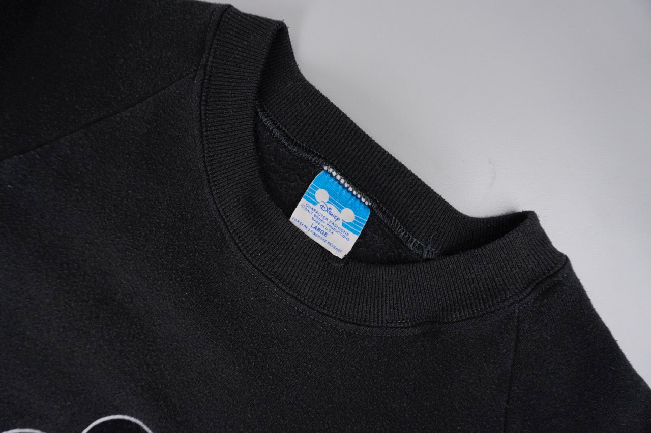 80s Disney Sweatshirt Mickey MOuse Black L