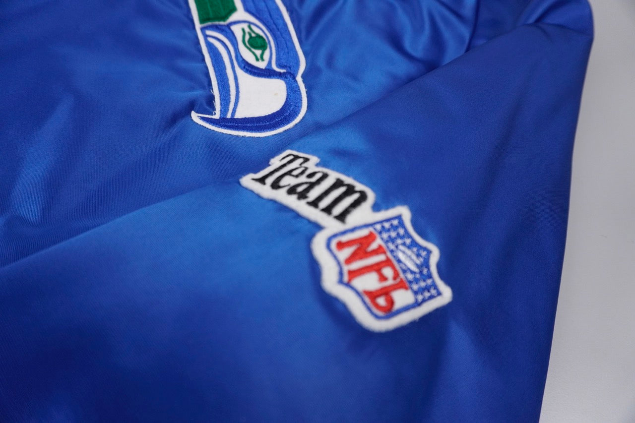 80s Chalk Line Seattle Seahawks NFL Jacket Blue L