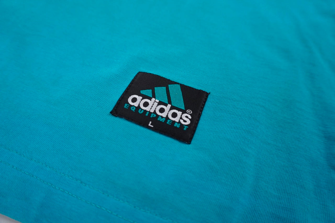 90s Adidas Equipment T-shirt Sea green BnW L/XL