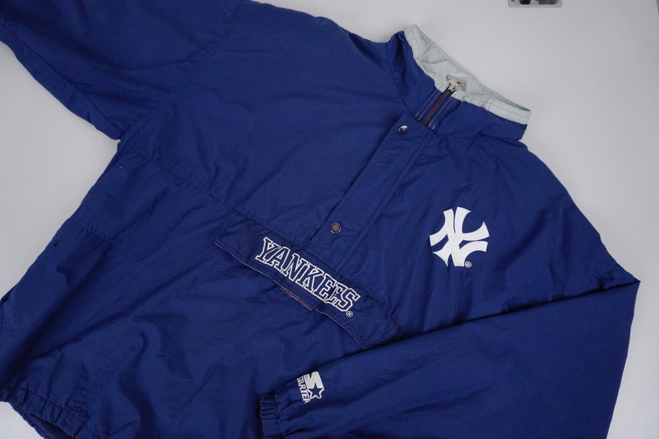 90s Starter NY Yankees Jacket Blue White XL