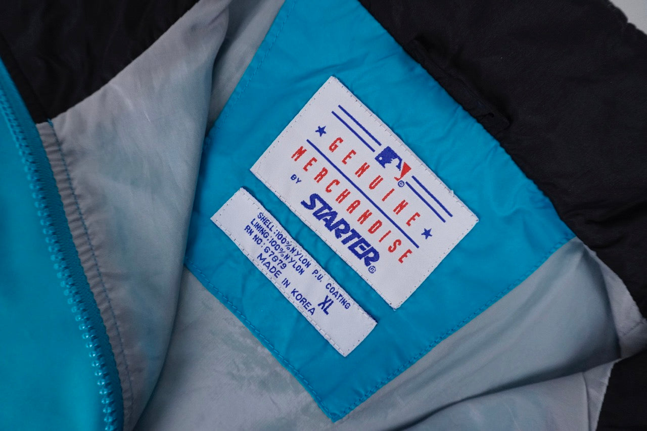 90s Starter Florida Marlins MLB Light Jacket Turquoise Grey XL