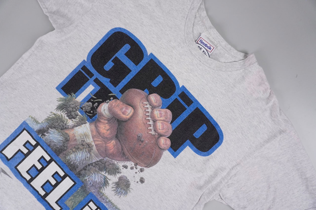90s Reebok T-shirt Grey Blue XL