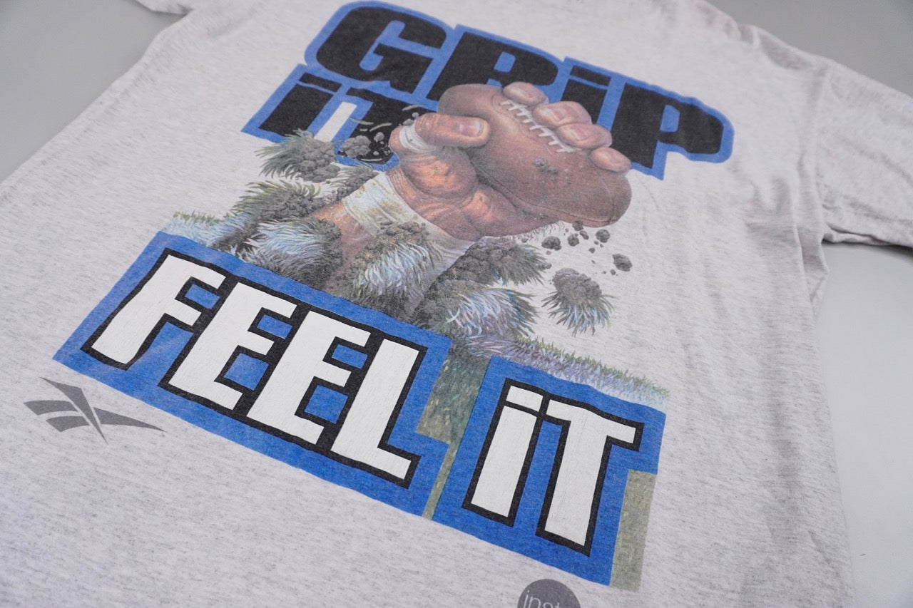 90s Reebok T-shirt Grey Blue XL