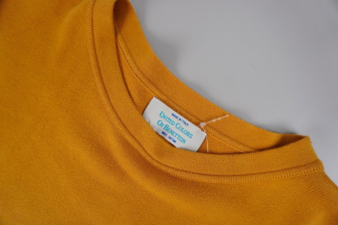 90s United colors of Benetton T-shirt Orange Green L