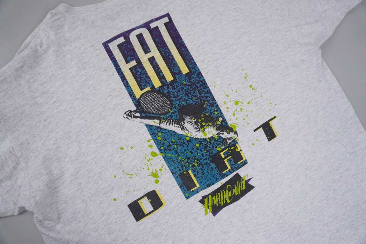 90s Reebok Tennis "Eat Dirt" T-shirt Grey XL