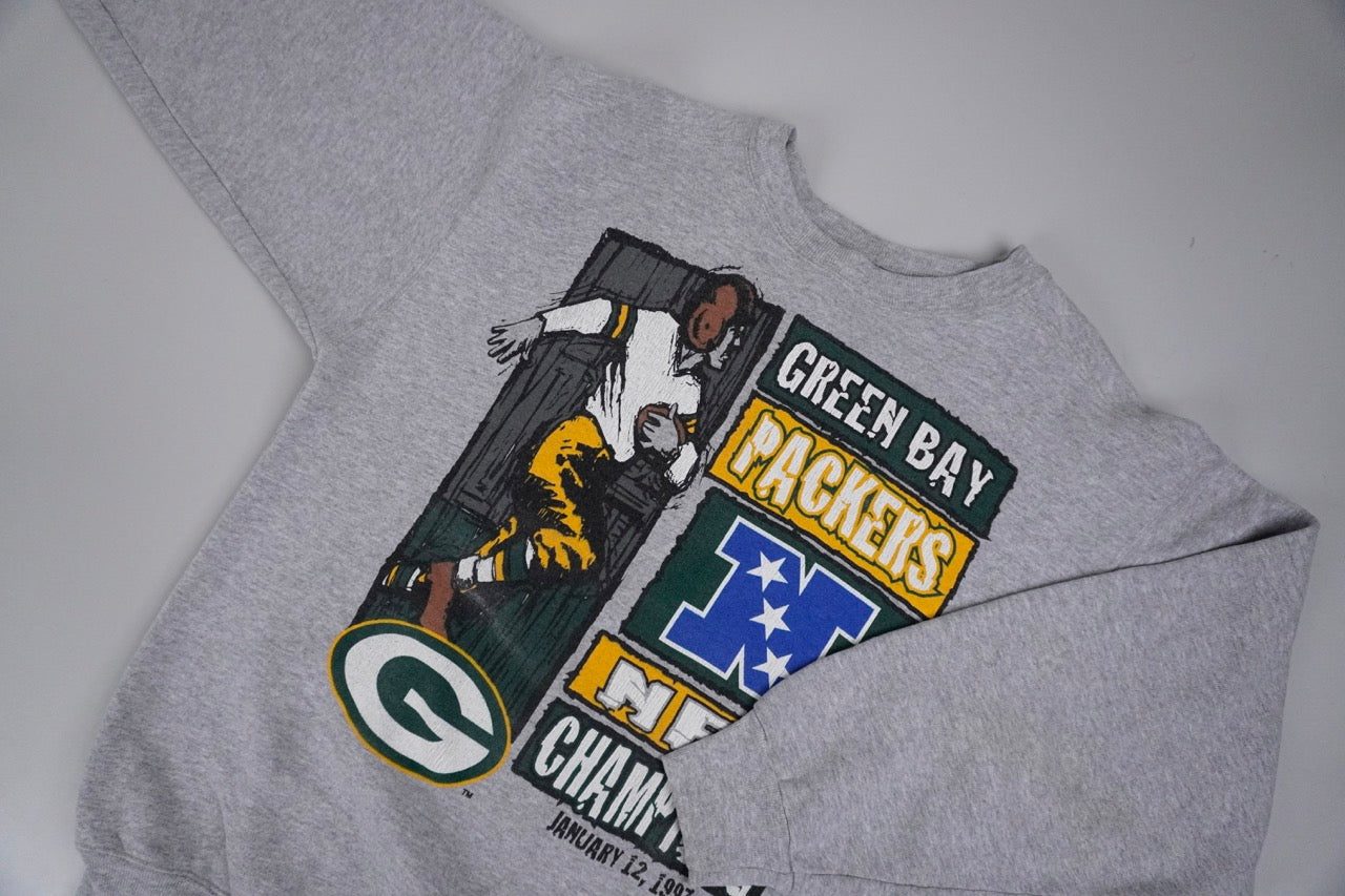 90s Starter Green Bay Packers Sweatshirt grey M