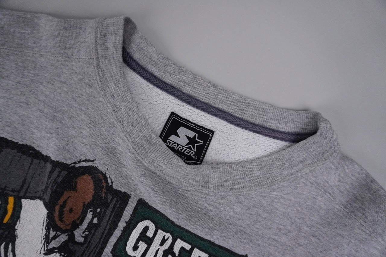 90s Starter Green Bay Packers Sweatshirt grey M