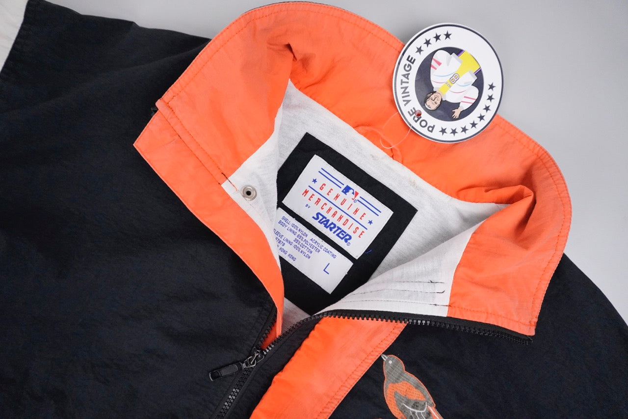 90s Starter Baltimore Orioles Jacket Black Orange L