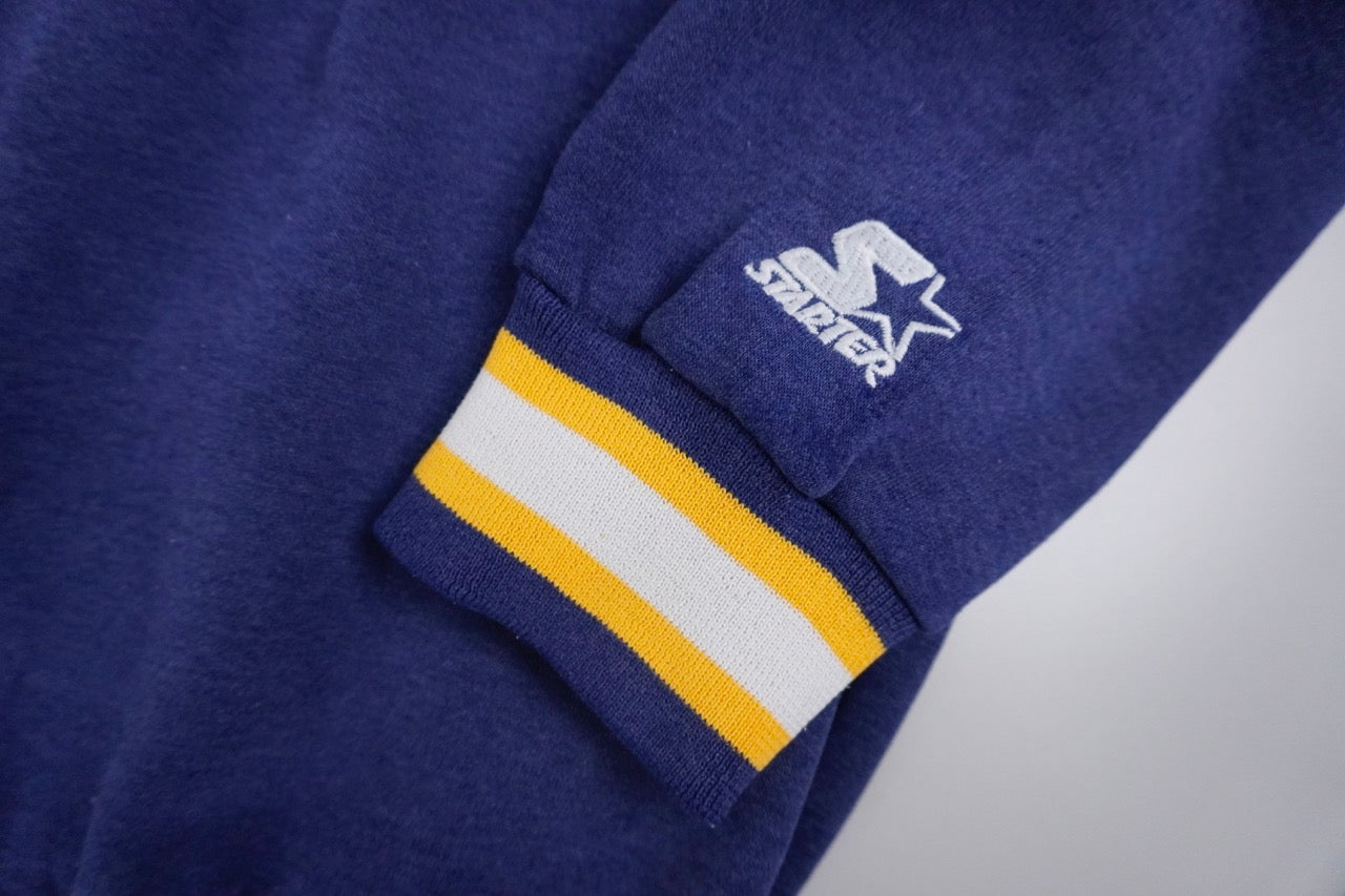 90s Starter Sweatshirt Blue Yellow M