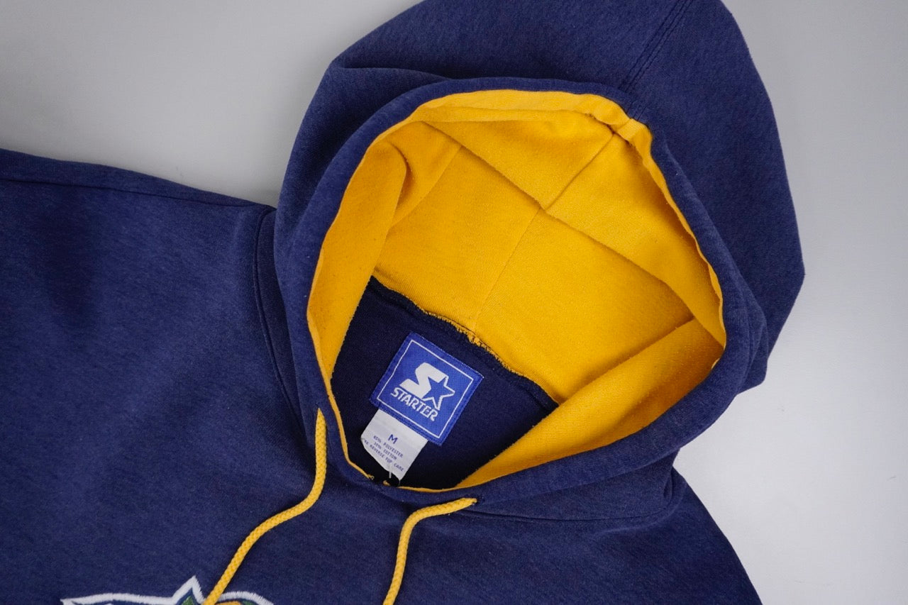 90s Starter Sweatshirt Blue Yellow M
