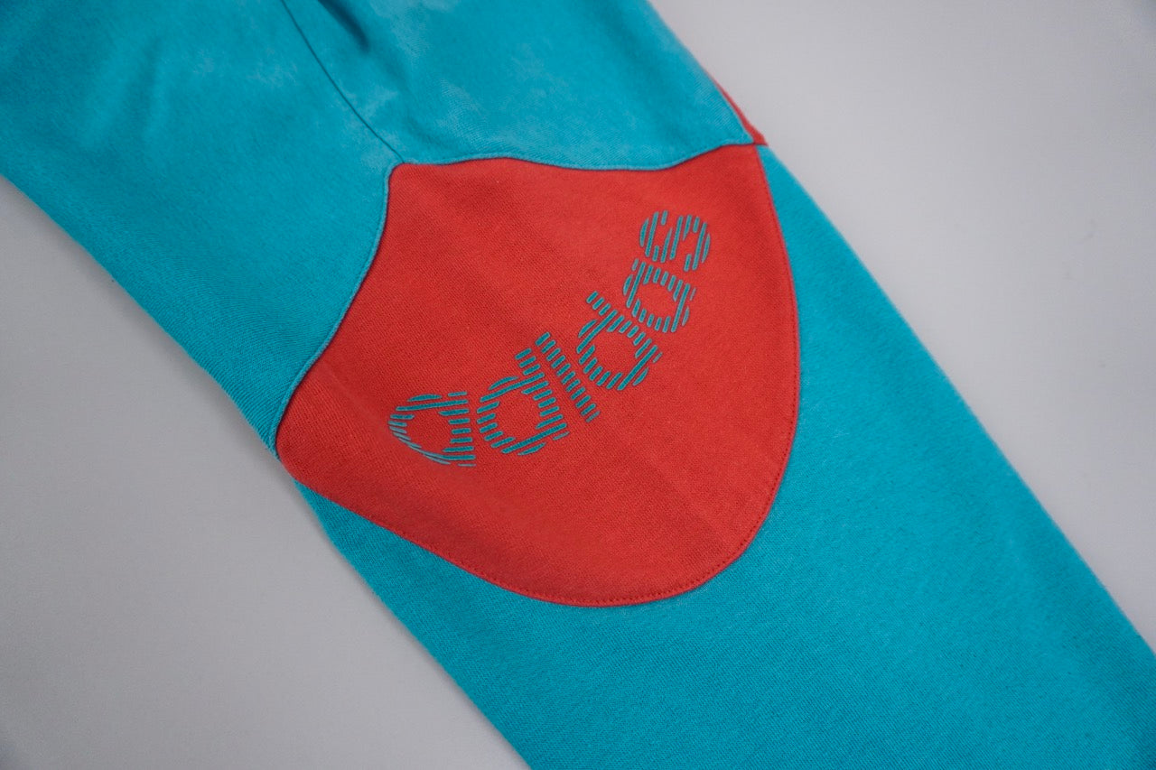 00s Adidas Sweatshirt Turquoise Red L