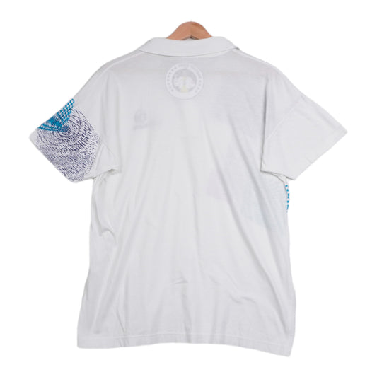 80s Sergio tacchini T-shirt White Multicolor M/L