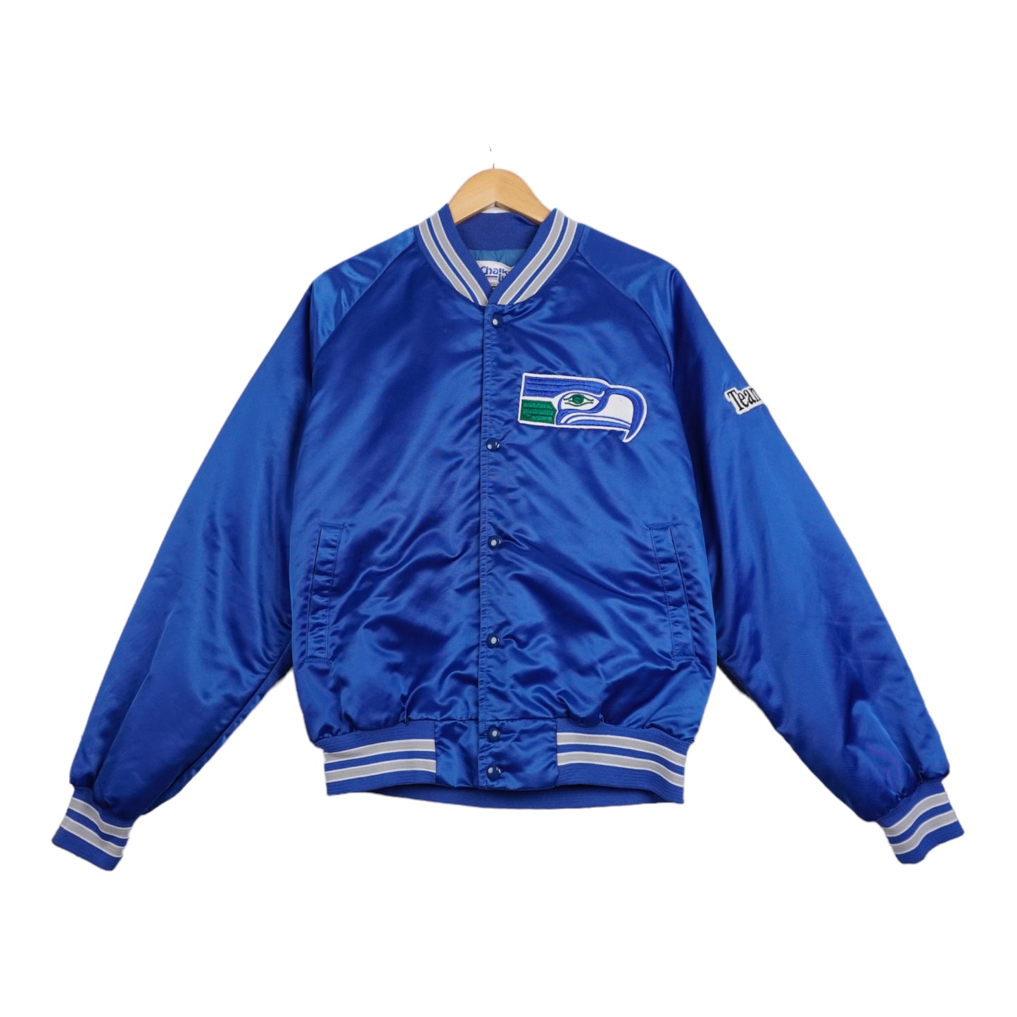 80s Chalk Line Seattle Seahawks NFL Jacket Blue L