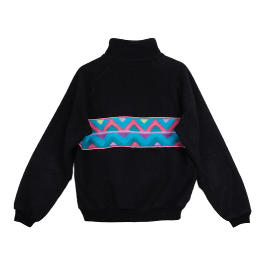 90s Salewa Fleece Black Turquoise, pink M