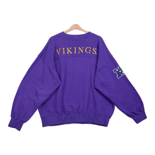 90s Lee Sport Minnesota Vikings NFL Sweatshirt Purple L