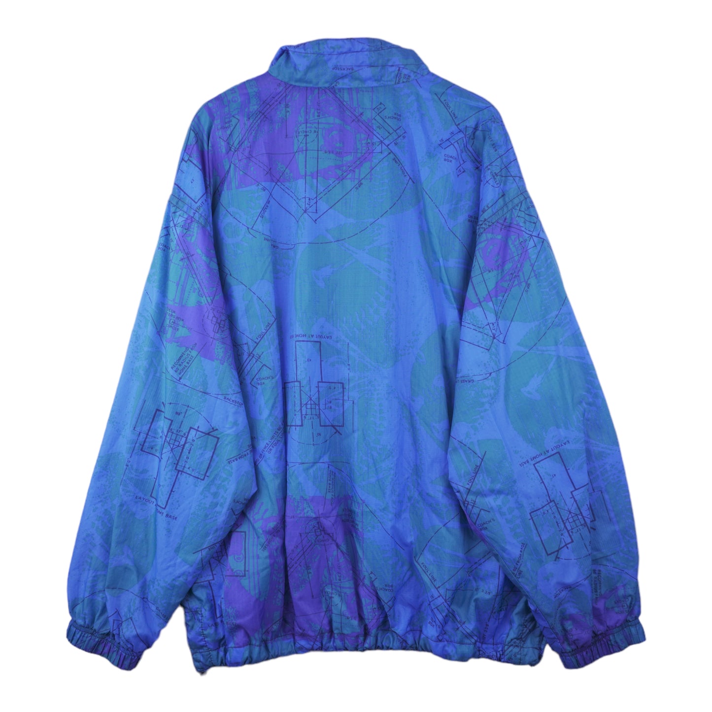 90s Nike Trackjacket Blue Purple/Green XXL