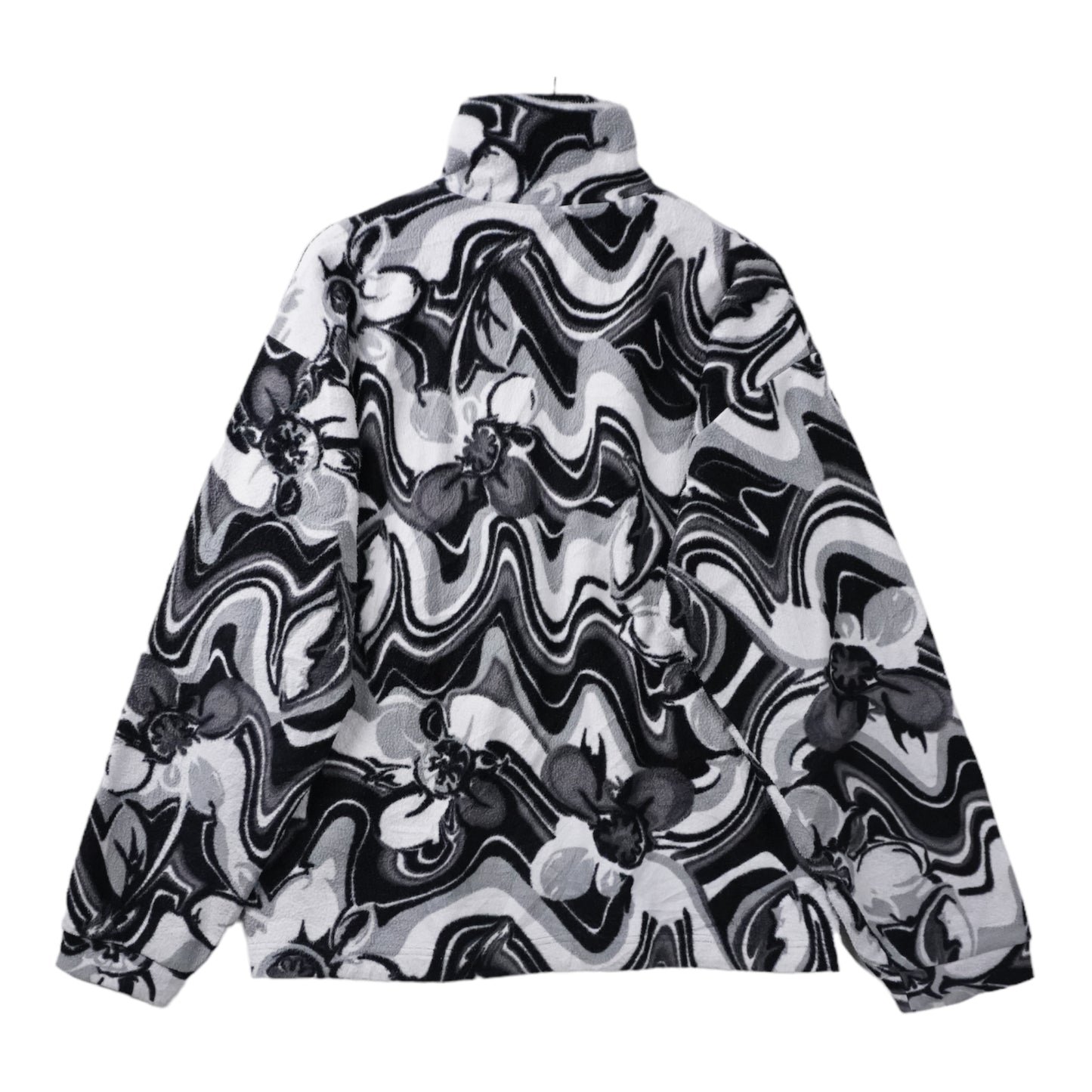 90s Unbranded Crazy Fleece Black Grey
