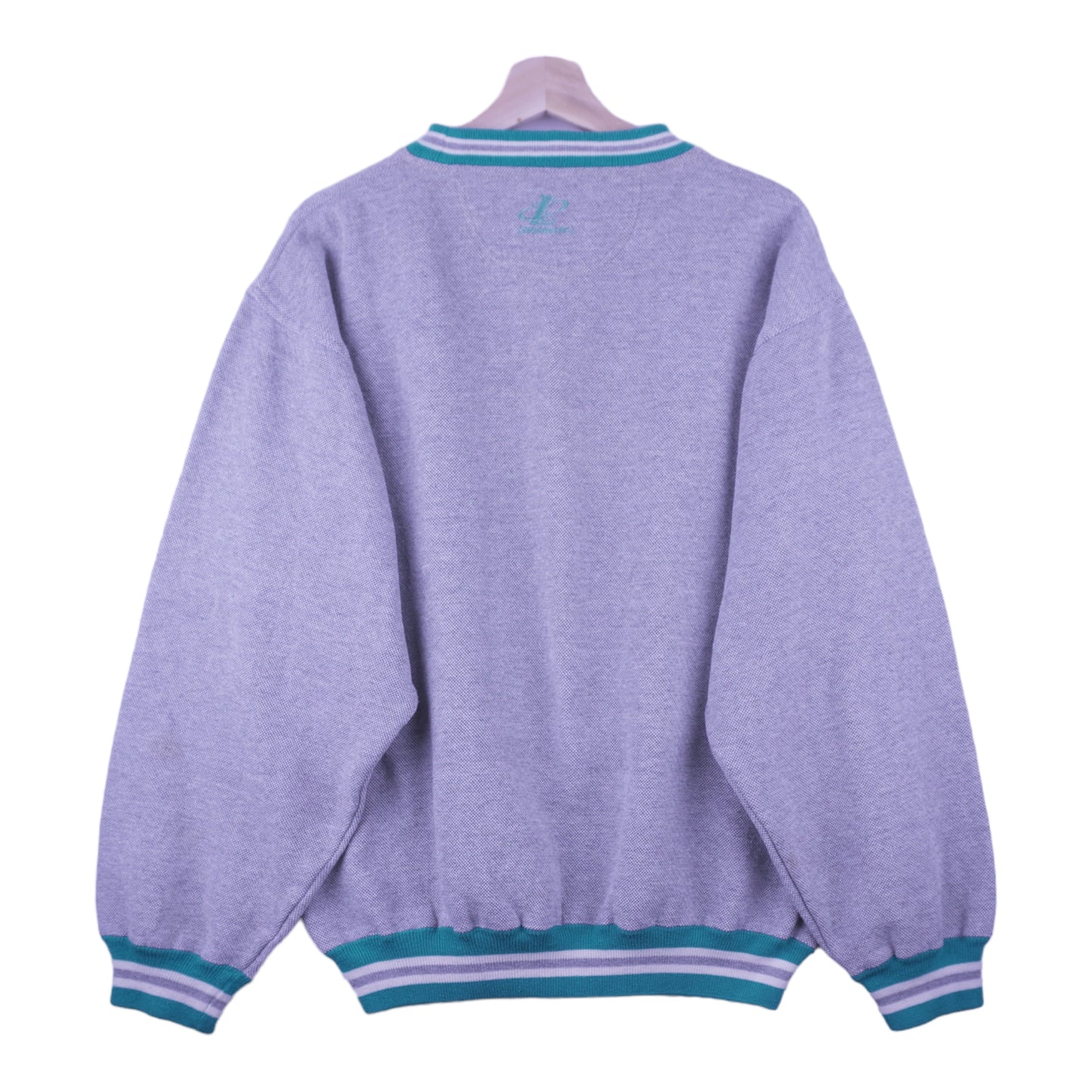 90s Logo Athletic Charlotte Hornets NBA Sweatshirt Grey Blue M