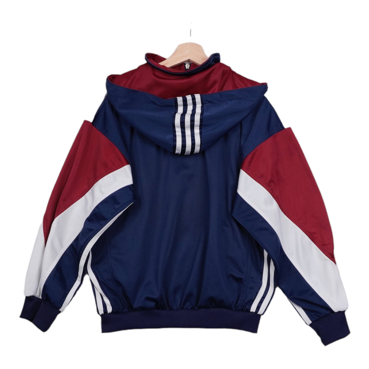 90s Adidas Hoodie Trackjacket Navy white red M