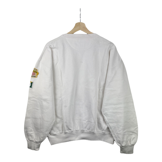 90s Best Company Sweatshirt White Yellow L/XL