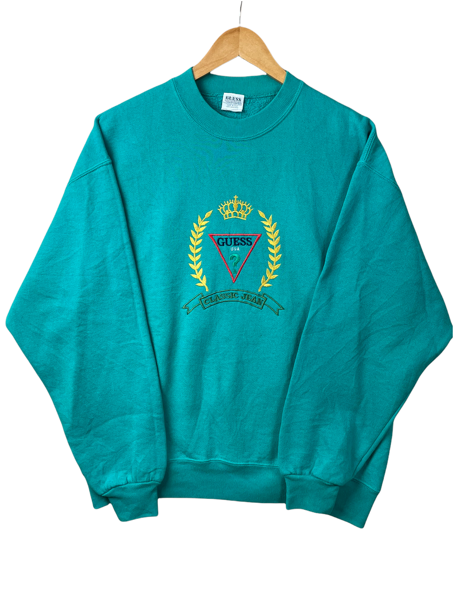 90s Guess Sweatshirt Green M