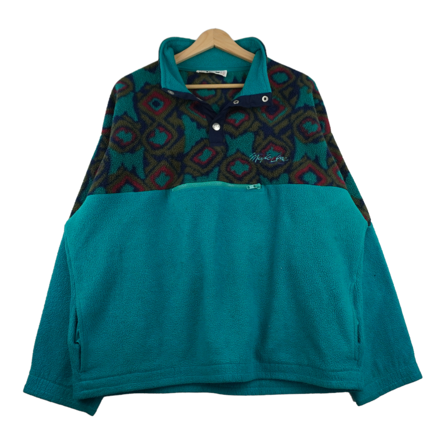 90s Fila Magic Line Fleece Green XL
