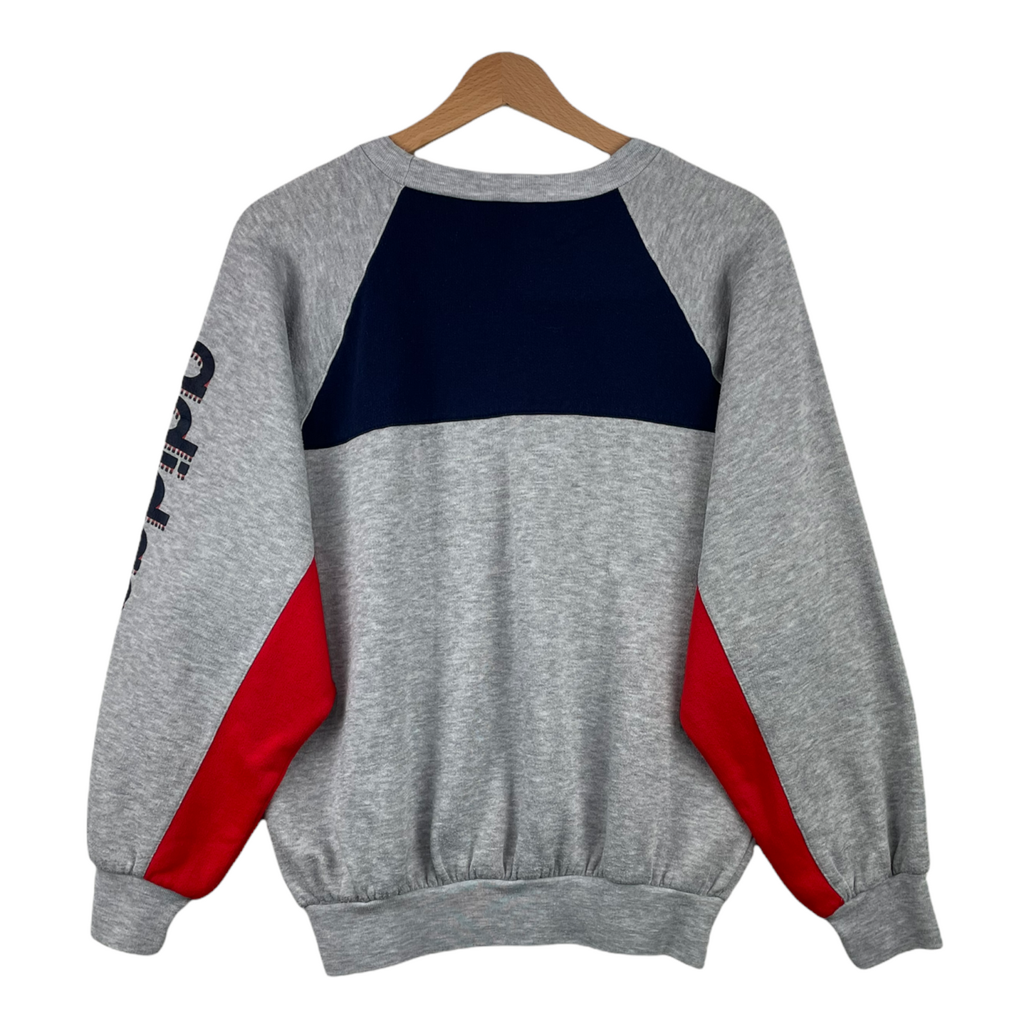 90s Adidas Sweatshirt Grey Red M