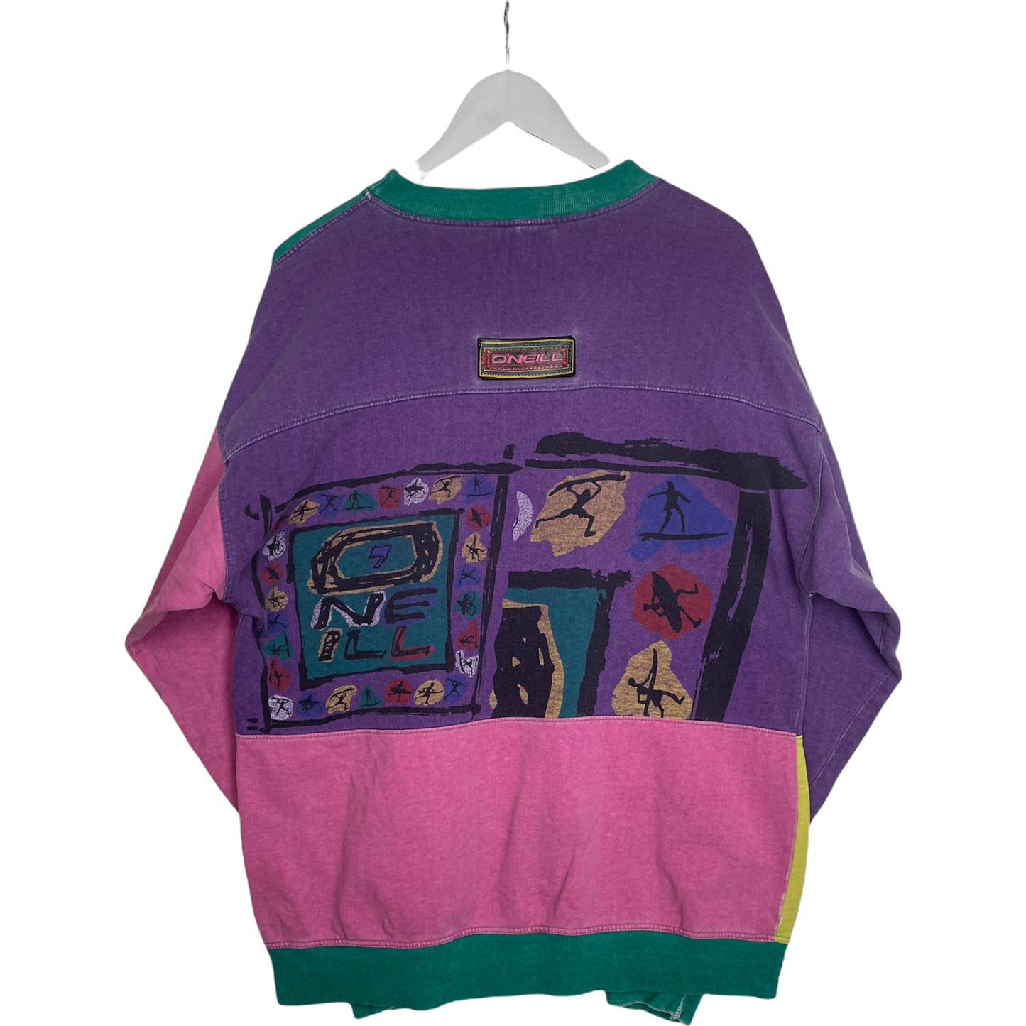 90s O`Neill Sweatshirt Purple Green L/XL